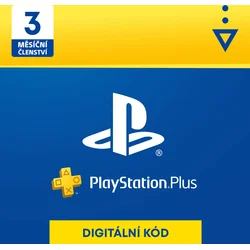 CZ - PLAYSTATION PLUS 3 MĚSÍCE - DÁRKOVÁ KARTA elektronická licence