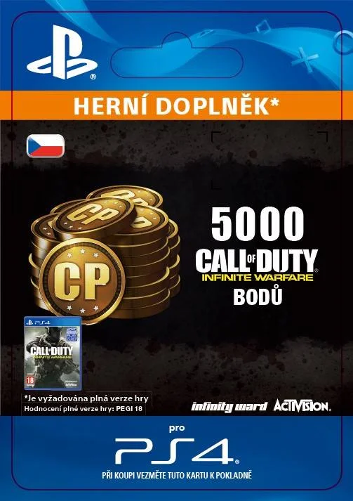 CZ PS4 - 5,000 Call of Duty®: Infinite Warfare Points elektronická licence