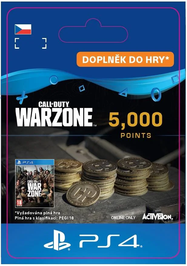 CZ PS4 - 5,000 Call of Duty®: Warzone™ Points elektronická licence