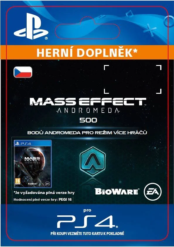 CZ PS4 - 500 Mass Effect: Andromeda Points elektronická licence