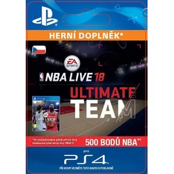 CZ PS4 - EA SPORTS™ NBA LIVE 18 ULTIMATE TEAM™ - 500 NBA POINTS elektronická licence