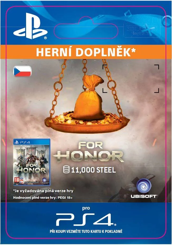 CZ PS4 - FOR HONOR 11 000 STEEL Credits Pack elektronická licence