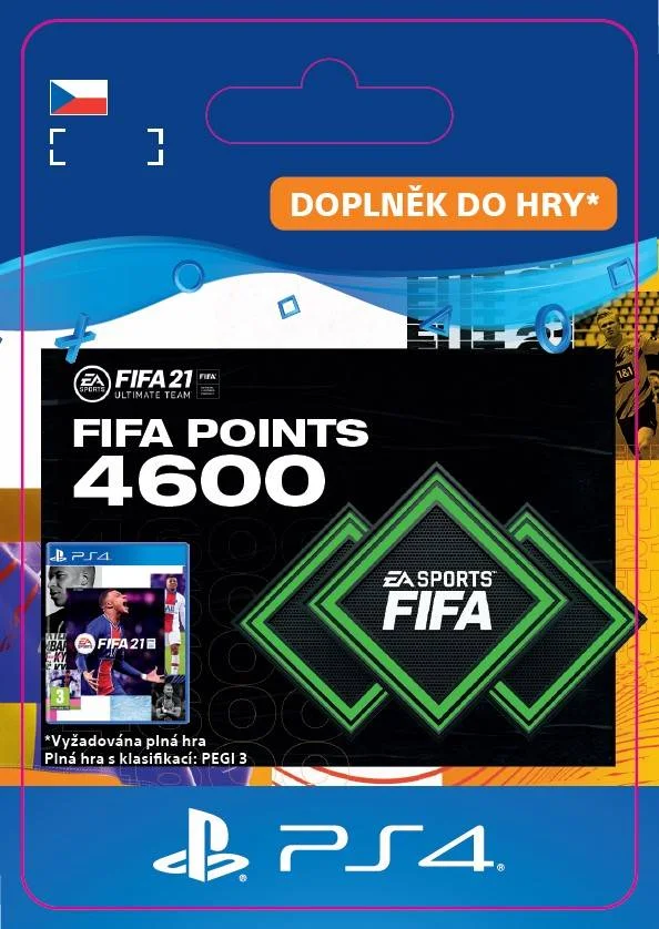 CZ PS4 - FUT 21 – FIFA Points 4600 elektronická licence