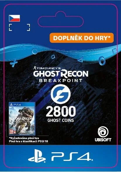 CZ PS4 - Ghost Recon Breakpoint - 2400 (+400) Ghost Coins elektronická licence