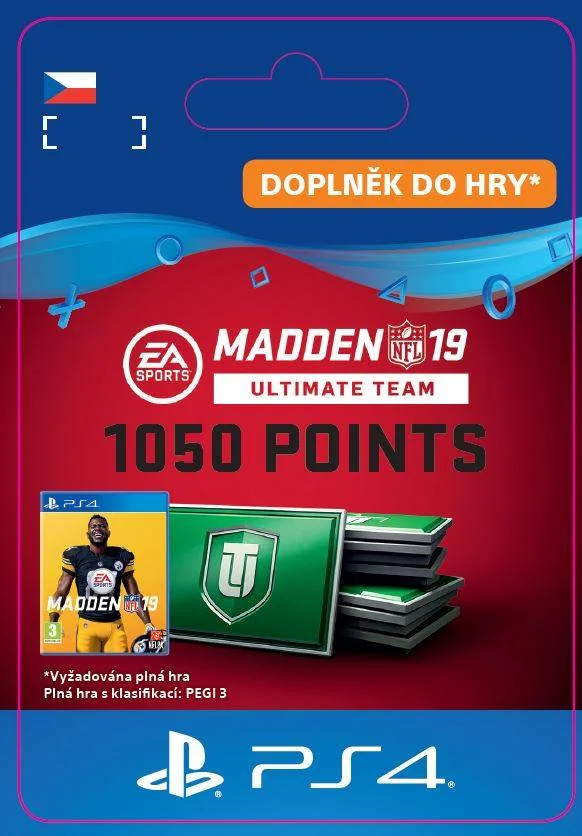 CZ PS4 - Madden NFL 19 Ultimate Team 1050 Points Pack elektronická licence