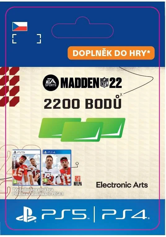 CZ PS4 - MADDEN NFL 22 - 2200 Madden Points elektronická licence