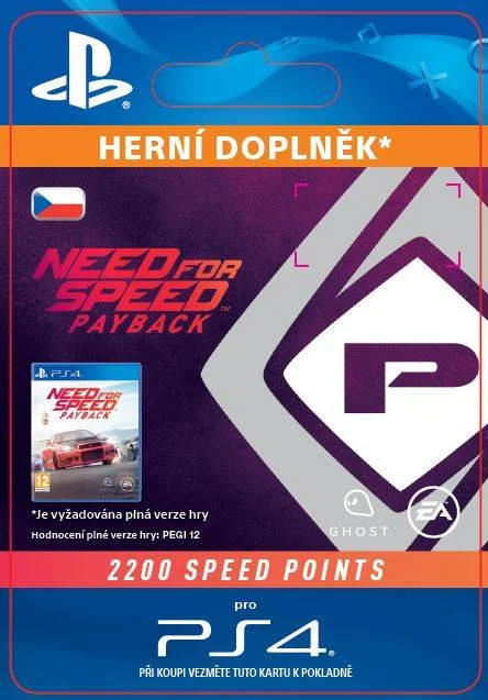 CZ PS4 - NFS Payback 2200 Speed Points (Av. 7.11.2017) elektronická licence