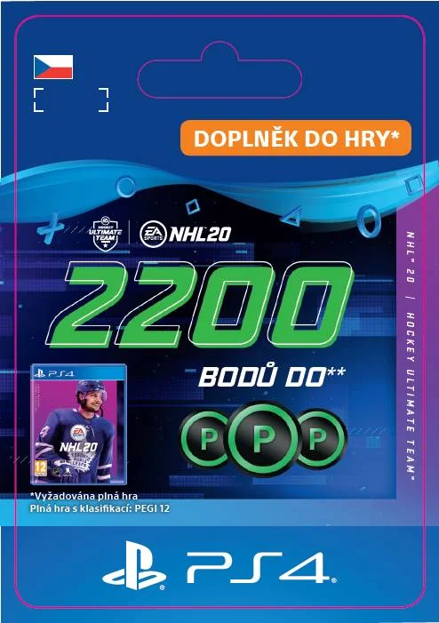 CZ PS4 - NHL 20 - 2200 Points Pack elektronická licence