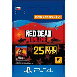 CZ PS4 - Red Dead Online: 25 Gold Bars elektronická licence