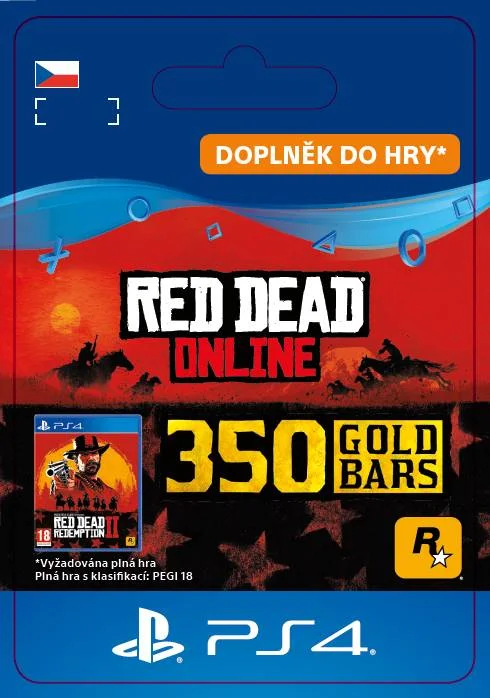 CZ PS4 - Red Dead Online: 350 Gold Bars elektronická licence
