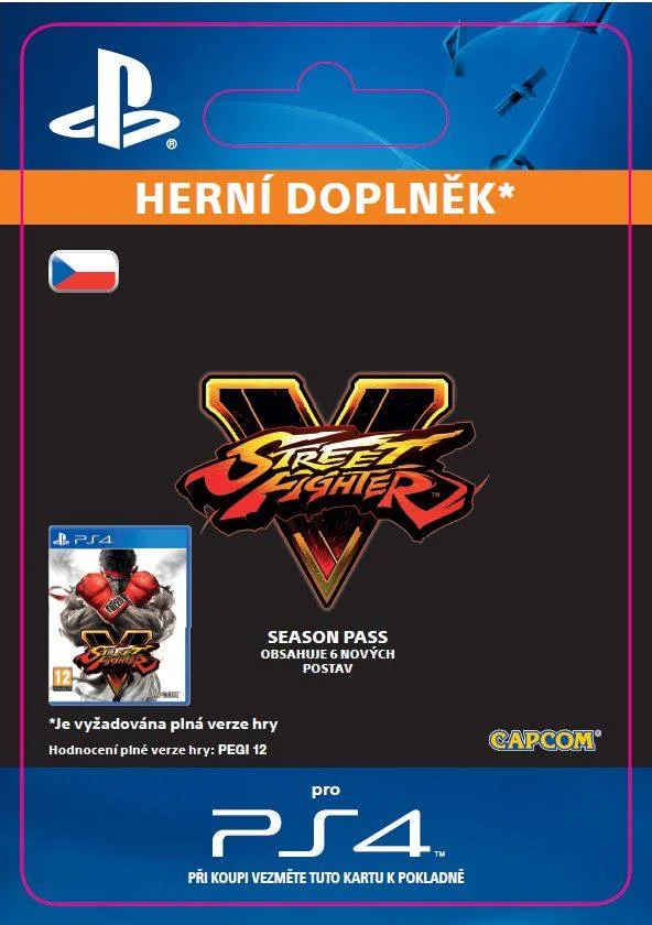 CZ PS4 - Street Fighter V - 2016 Season Pass elektronická licence
