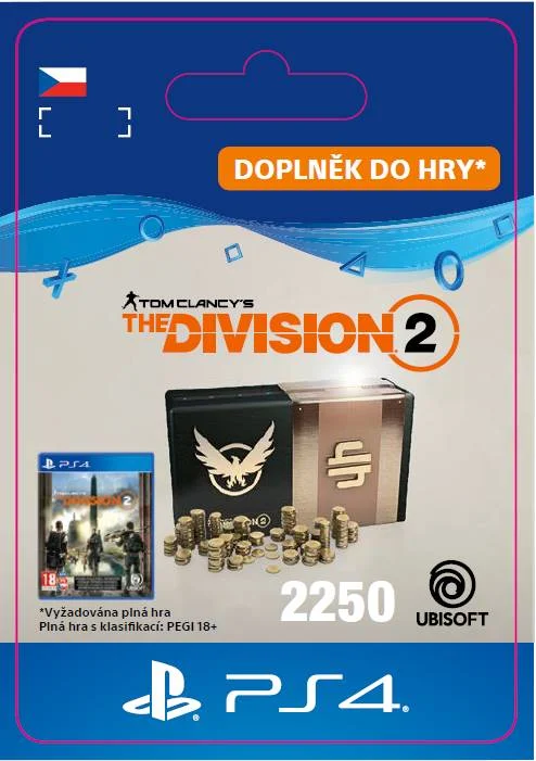 CZ PS4 - Tom Clancy’s The Division 2 – 2250 Premium Credits Pack elektronická licence