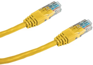 DATACOM PATCH CABLE UTP CAT5E 0,25m žltý