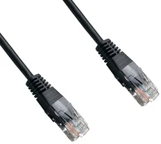 DATACOM Patch kábel UTP CAT5E 1,5m čierny