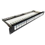 DATACOM Patch panel 19" STP 24 portov CAT6A 1U BK / VL bez náradia
