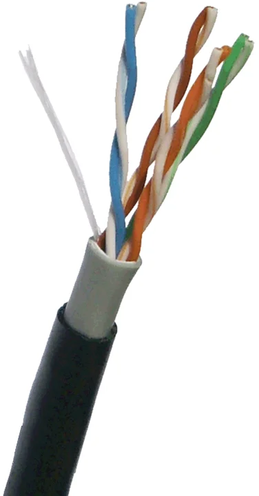 DATACOM UTP kábel CAT5E PVC+PE,Fca 305m cievka čierna 2-OUTDOOR