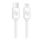 Dátový kábel ALIGATOR POWER 30W, USB-C/Lightning 3A, 0,5 m biely