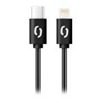 Dátový kábel ALIGATOR POWER 30W, USB-C/Lightning 3A, 2,5 m čierny