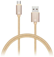Dátový kábel Connect IT Wirez Premium Metallic micro USB, zlatý, 1 m