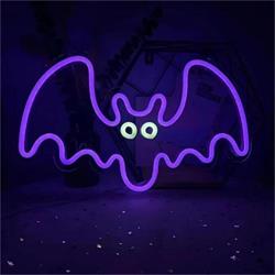 Dekoratívny LED neón Bat fialová