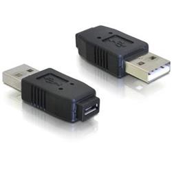 Delock redukce microUSB samice na USB-A samec (65029)