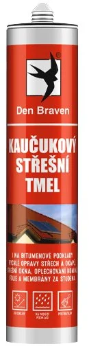 Den Braven Gumový strešný tmel, 280 ml, červený