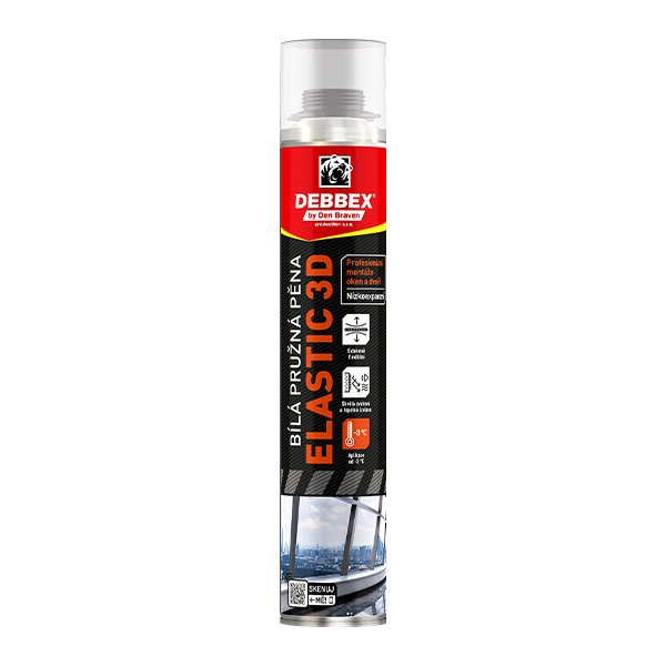 DENBRAVEN Biela flexibilná pena ELASTIC 3D 750ml (Window 3D foam)