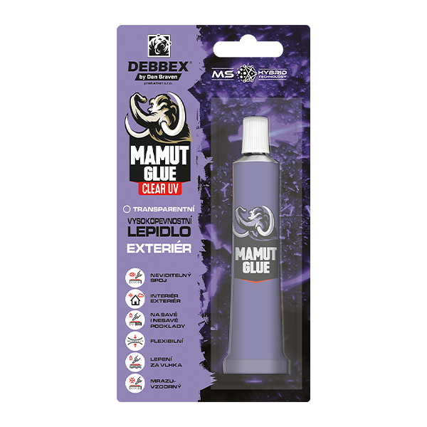 DENBRAVEN Mamutie lepidlo 25ml CLEAR UV transparentné