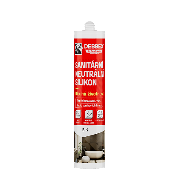 DENBRAVEN Sanitárny neutrálny silikón 280 ml biely RL