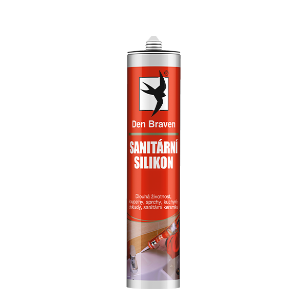 DENBRAVEN Sanitárny silikón 280ml bahama Red Line