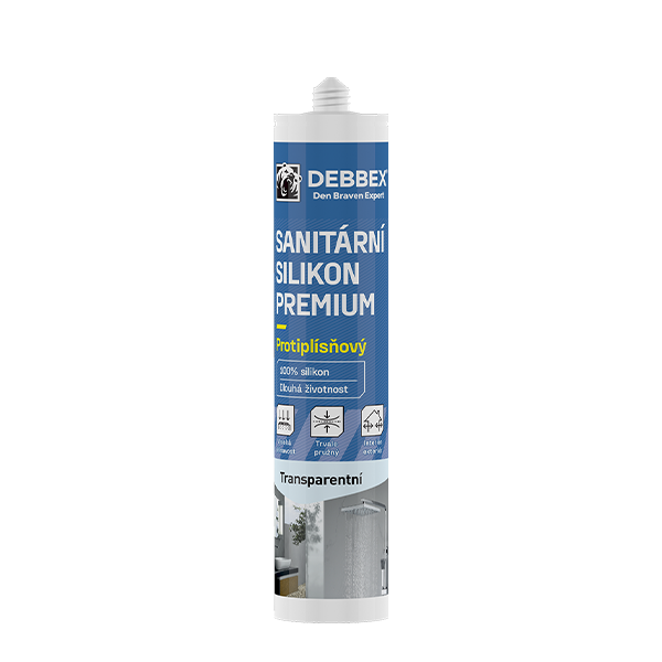 DENBRAVEN Sanitárny silikón 280ml transparentný PREMIUM