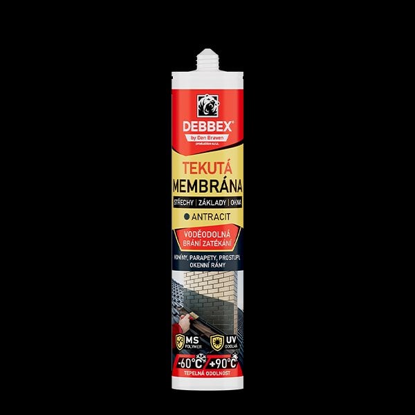 DENBRAVEN Tekutá membrána STŘECHA A OKNA 290 ML ANTRACIT