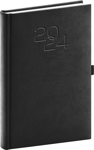 Denný diár Vivella Classic 2024, antracitová farba, 15 × 21 cm