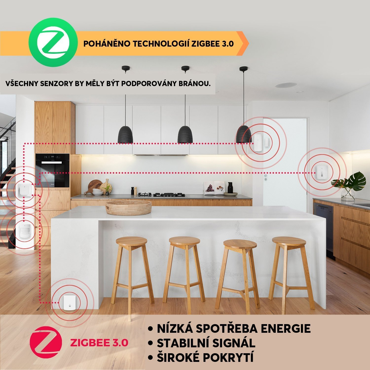 Detektor teploty a vlhkosti NOUS E5 ZigBee Tuya