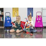 Detská nákupná taška na kolieskach Rolser Monster Kid MF Joy 2, ružová