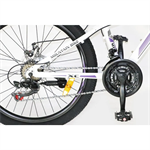 dětské kolo CANULL XC 241 24" bílá/fialová
