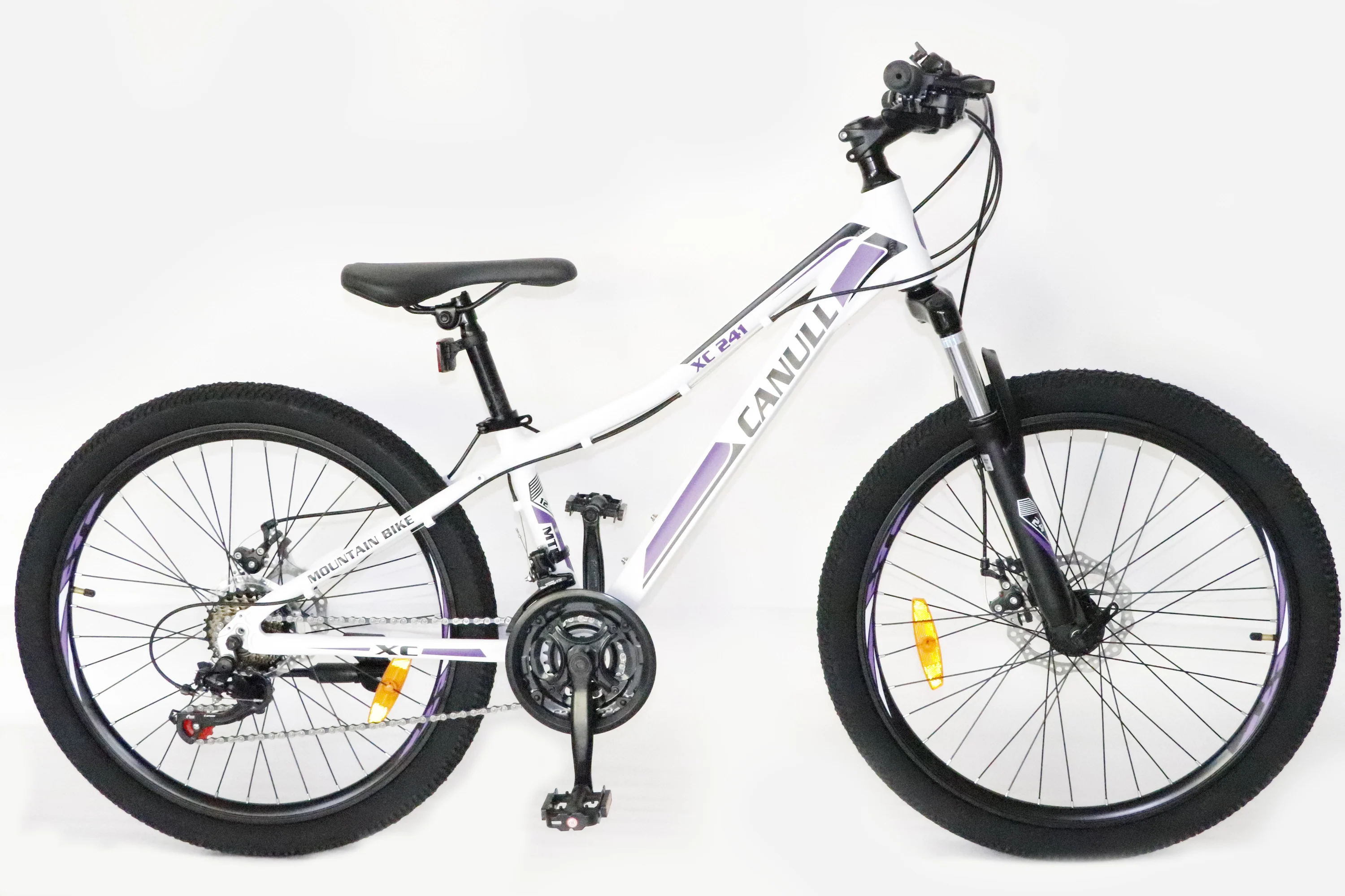 dětské kolo CANULL XC 241 24" bílá/fialová