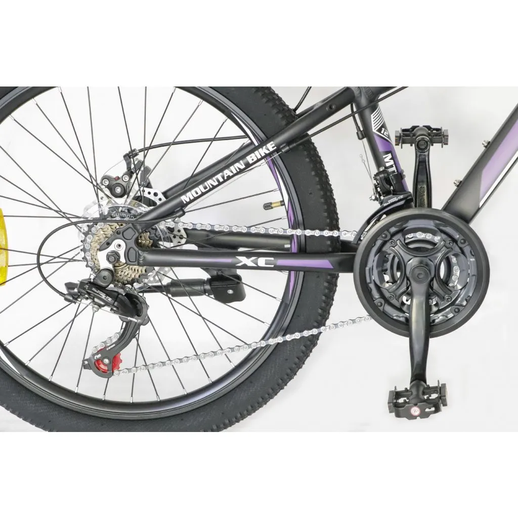 dětské kolo CANULL XC 241 24" černá/fialová