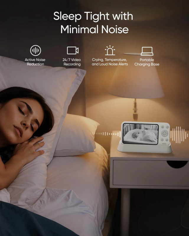 Detský monitor Anker eufy E21, 4K biely