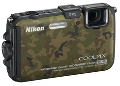 DFK NIKON kompakt COOLPIX AW100, 16MPix, camouflage, 5x zoom