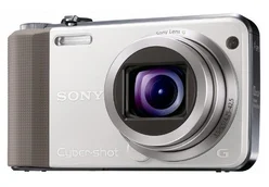 DFK SONY kompakt DSC-HX7VW, 16,1MPix, 10x zoom, 3" LCD, FullHD video, 3D, GPS, bílý + baterie FG1