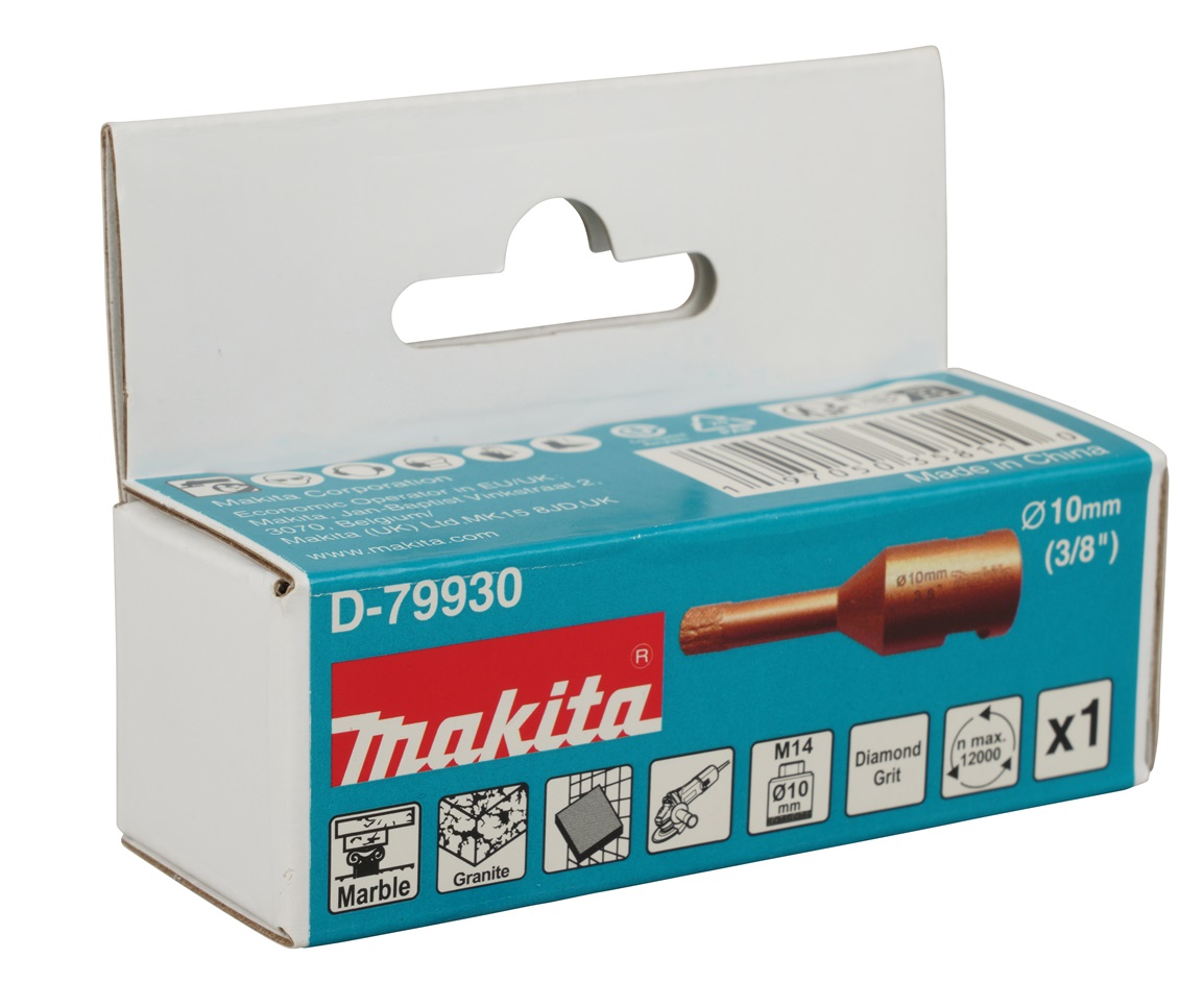 Diamantový dierovač MAKITA 10 mm (so závitom M14 pre uhlovú brúsku)