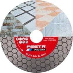 Diamantový rezací kotúč FESTA INDUSTRY 125 × 2,0 × 22,2 mm