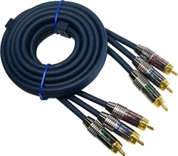 Digitální komponentní kabel, 3x Cinch-3x Cinch, RCA, pr.6x18, 2,5m, zlatý