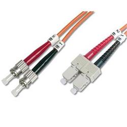 DIGITUS Fiber Optic Patch Cord, ST to SCMultimode 50/125 µ, Duplex Length 1m DK-2512-01 - Kabely + redukce