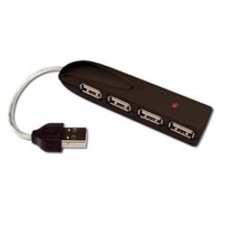 Digitus USB 2.0 hub, 4-porty, černý bez napájecího zdroje AB-50001-1 - USB zařízení