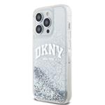 DKNY Liquid Glitter Arch Logo Zadní Kryt pro iPhone 13 Pro Transparent