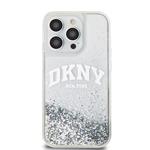 DKNY Liquid Glitter Arch Logo Zadný kryt pre iPhone 13 Pro Max Transparent