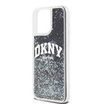 DKNY Liquid Glitter Arch Logo Zadný kryt pre iPhone 14 Pro Max Black