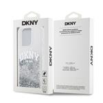DKNY Liquid Glitter Arch Logo Zadný kryt pre iPhone 14 Pro Max Transparent